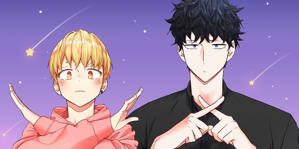 Omegaverse romance manhwa, an alpha male protagonist looking shocked at a medical report, Fargo's emotional drama with a soft pink and gray palette