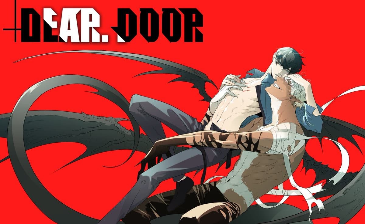《親愛之門 Dear Door》超自然成人 BL 韓漫封面，呈現刑警與惡魔王的危險契約