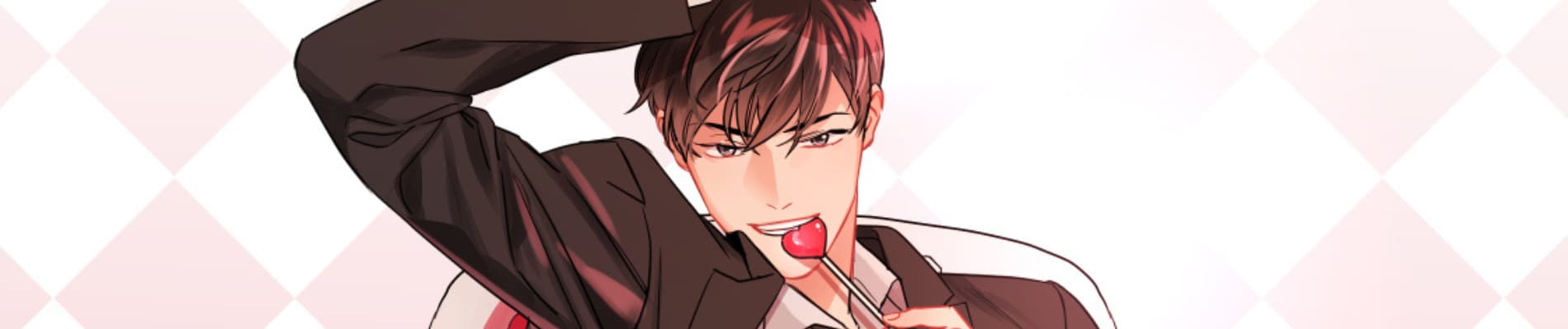 《紅色糖果 Red Candy》成人 BL 間諜韓漫封面,呈現特務與教授的危險戀愛