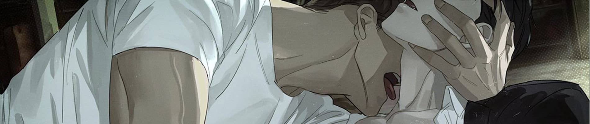 《Under The Greenlight/綠光之下》成人 BL 韓漫封面,雕塑系學生與危險繆思的黑暗都市氛圍
